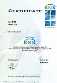 InterControls Zertifikat KNX Partner